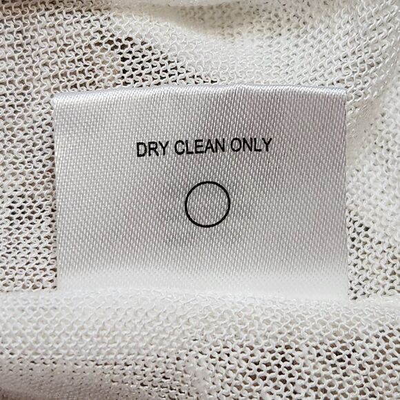 Tyler Boe Linen Blend Red White Striped Tunic Top Long Sleeve Semi Sheer Size XL - Picture 8 of 10